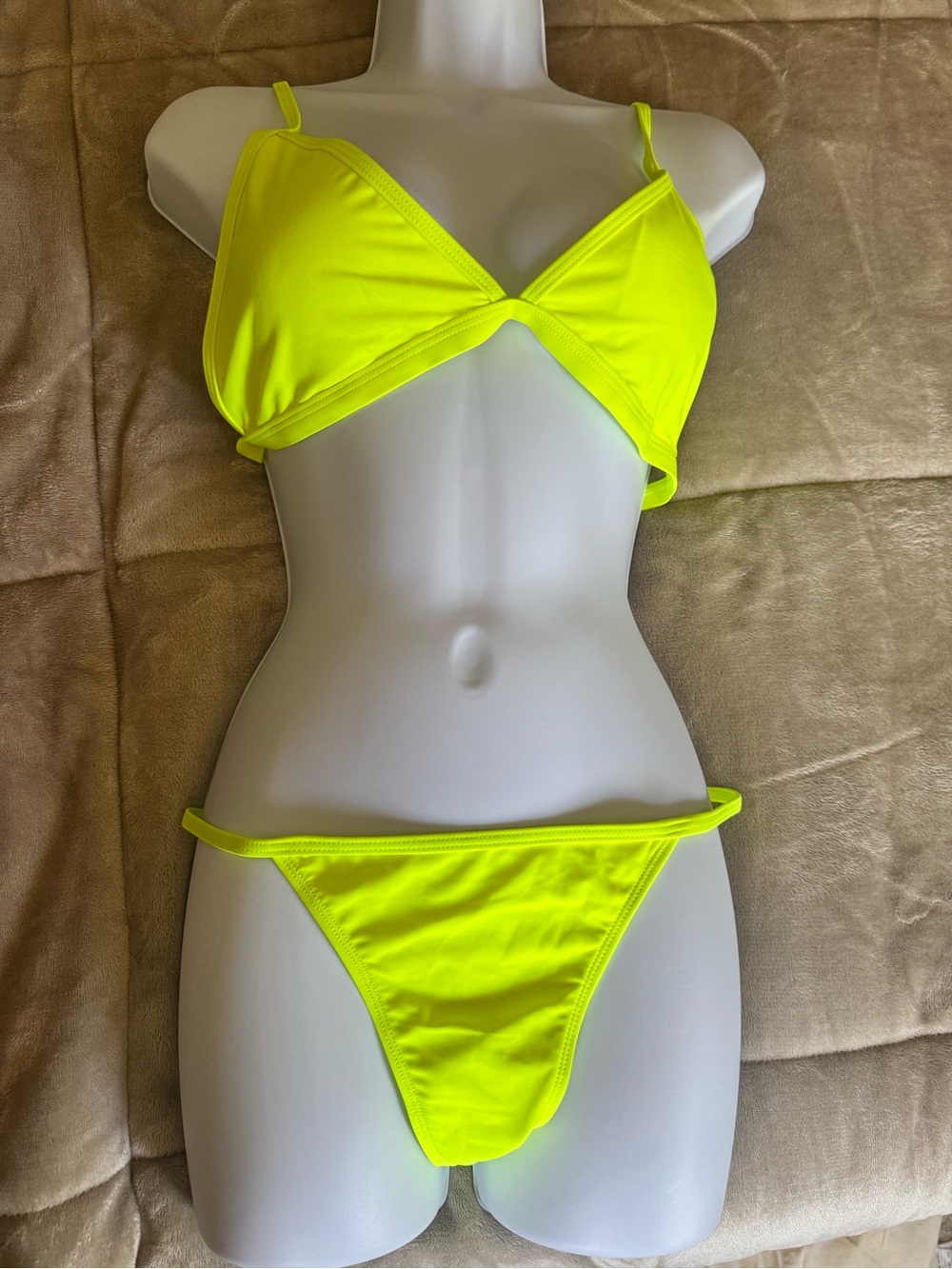 Neon Yellow Two-Piece Bikini Set